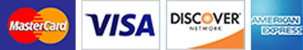 MasterCard, Visa, Discover, American Express
