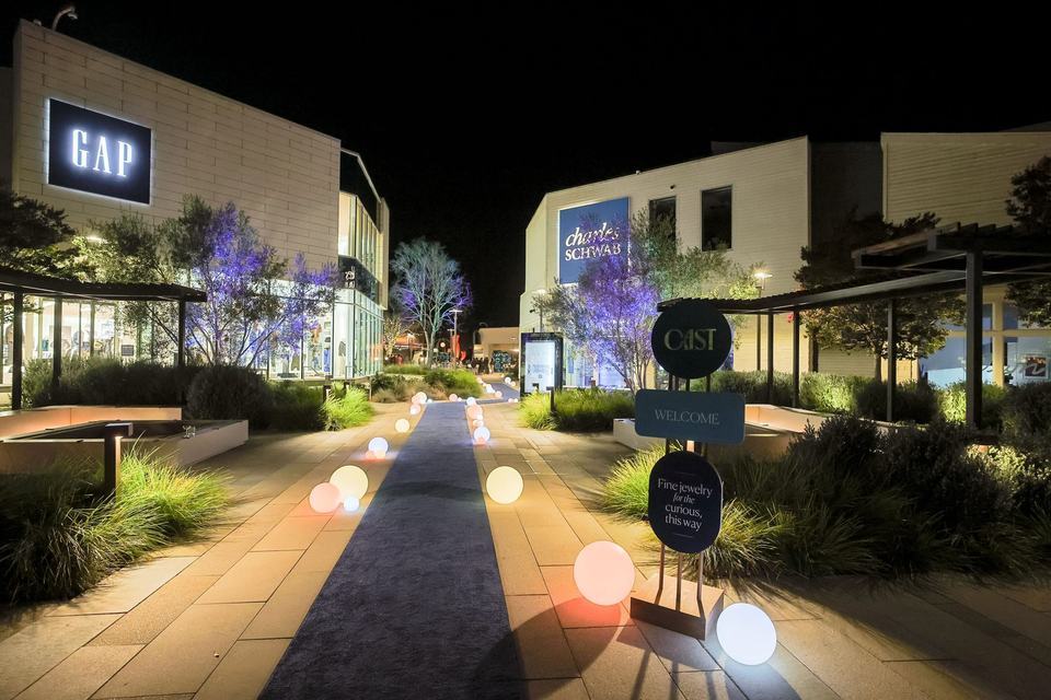 Orbs along an outdoor path, Orbs
